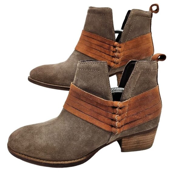 Diba Shoes - DIBA TRUE Womens 6 Leather Sly Fox Pull On Ankle Boots